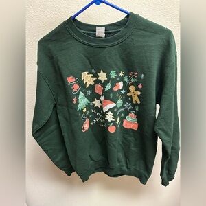 Festive Green Holiday Sweatshirt
